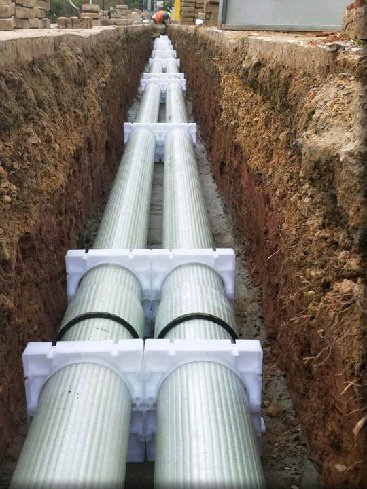 纖維編繞拉擠管施工現(xiàn)場